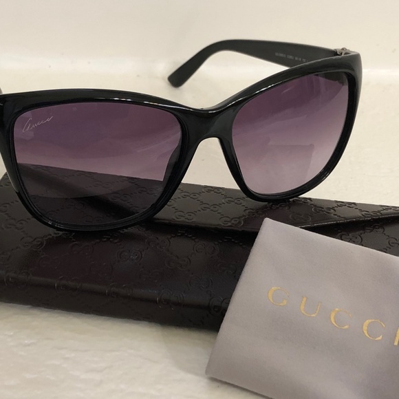 Gucci Blk Horsebit Sunglasses - Authentic - NWOT - Picture 7 of 8